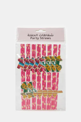 Pink Party Straw Set (15 Piece)